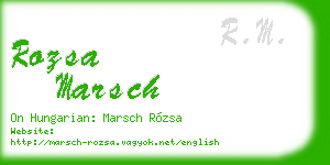 rozsa marsch business card